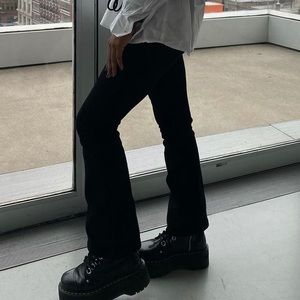 Fitted black flare jeans!